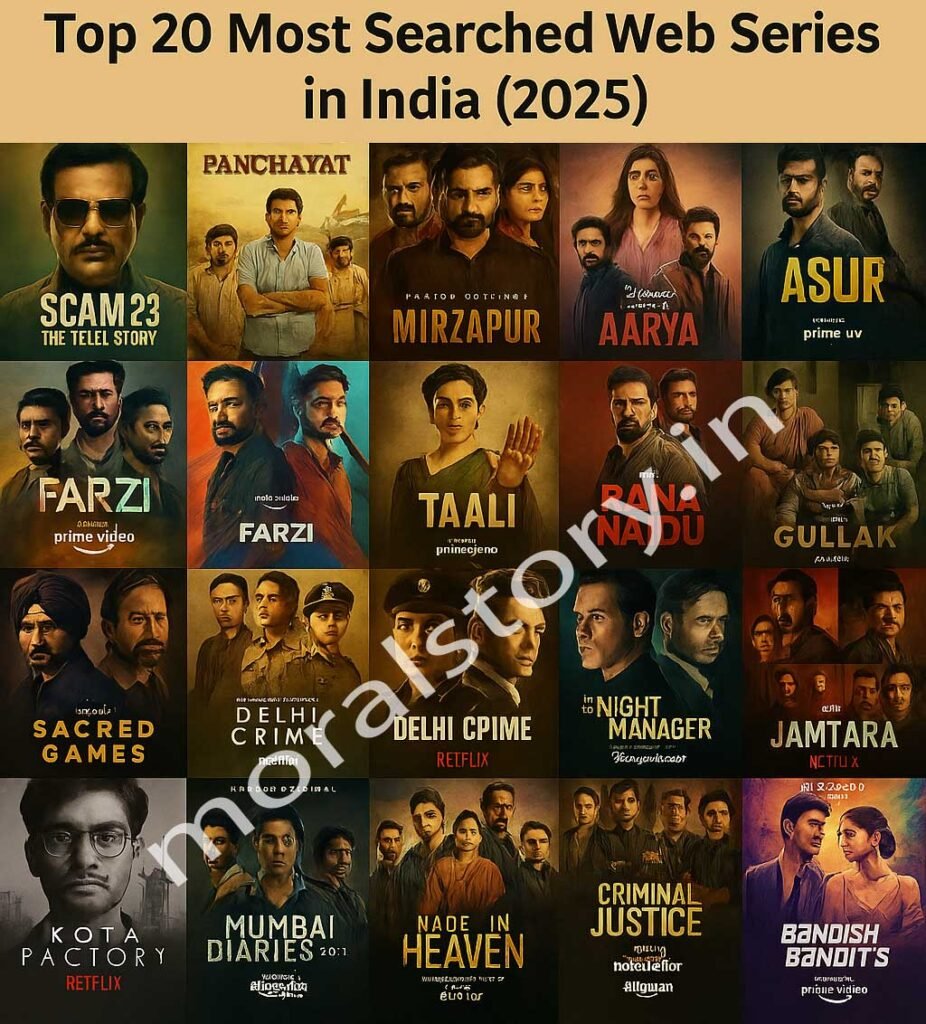 टॉप वेब सीरीज़ भारत, सबसे ज्यादा देखी गई वेब सीरीज़, Trending Web Series India, Top 20 Indian Web Shows, IMDb popular web series 2025, Hindi Web Series List, Web Series in India 2025, भारतीय ओटीटी शो
